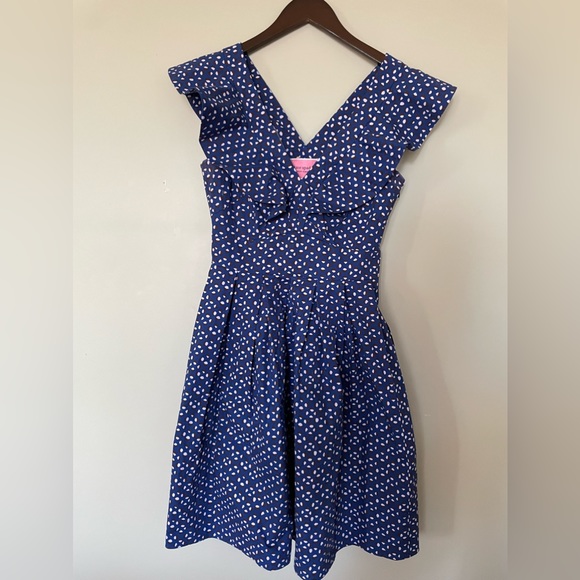 Kate Spade Blue Geo Print Dress - Picture 2 of 5